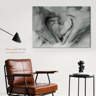 تابلو دکوراسیون اتاق کودک - پیوند مقدس – تابلو سیاه و سفید - اسپو دکور