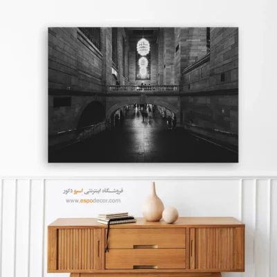 تابلو دیواری معماری داخلی - قوس – تابلو سیاه و سفید - اسپو دکور