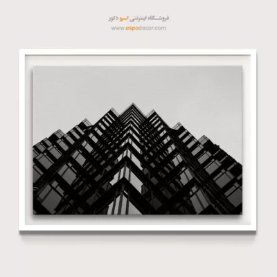 تابلو دکوراتیو سیاه و سفید - اوج هندسی – تابلو سیاه و سفید - اسپو دکور