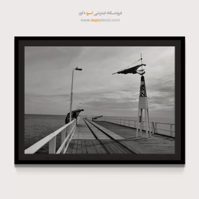 تابلو سیاه و سفید برای فضای مدرن - ریل‌ اقیانوس – تابلو سیاه و سفید - اسپو دکور