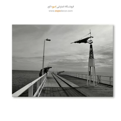 تابلو سیاه و سفید برای فضای مدرن - ریل‌ اقیانوس – تابلو سیاه و سفید - اسپو دکور