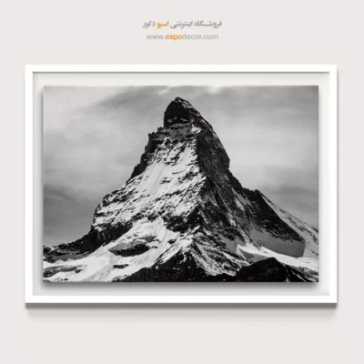 تابلو بزرگ برای دفترکار - قلب آلپ – تابلو سیاه و سفید - اسپو دکور
