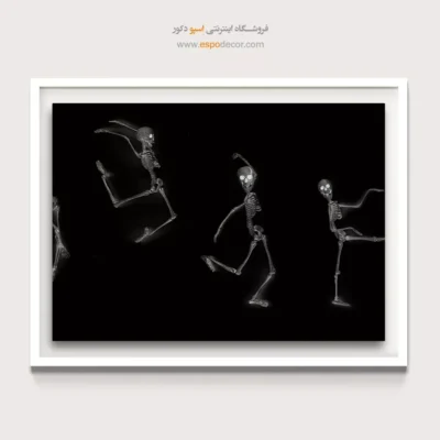 تابلو سیاه و سفید برای دکور هالووین - رقص ابدی – تابلو سیاه و سفید - اسپو دکور