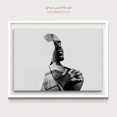 تابلو برای دکوراسیون لوکس مینیمال - تفکر شهری – تابلو سیاه و سفید - اسپو دکور