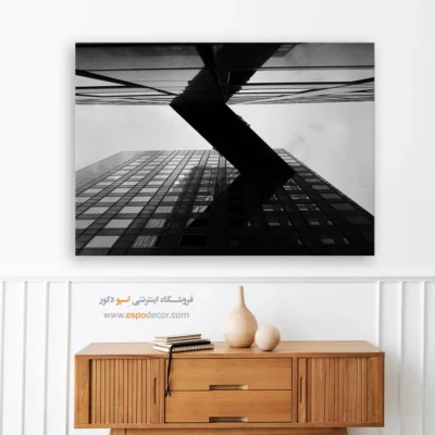 تابلو مناسب هدیه به مهندسان - کریدور معلق – تابلو سیاه و سفید - اسپو دکور