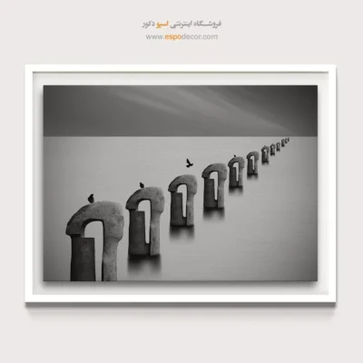 تابلو برای دفتر کار مدرن - مسیر قوس‌ها – تابلو سیاه و سفید - اسپو دکور