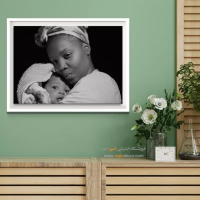 تابلو سیاه و سفید احساسی - آغوش گرم – تابلو سیاه و سفید - اسپو دکور