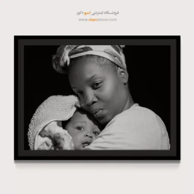 تابلو سیاه و سفید احساسی - آغوش گرم – تابلو سیاه و سفید - اسپو دکور
