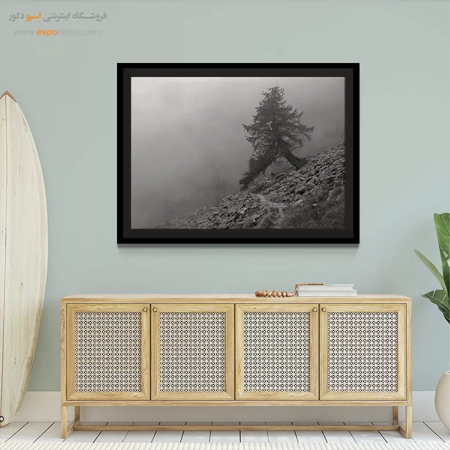 خرید هدیه برای خانه نویی - مسیر سنگی – تابلو سیاه و سفید - اسپو دکور