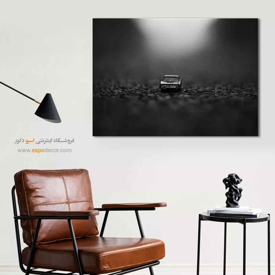 تابلو با تم سینمایی - پایان خط – تابلو سیاه و سفید - اسپو دکور