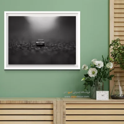 تابلو با تم سینمایی - پایان خط – تابلو سیاه و سفید - اسپو دکور
