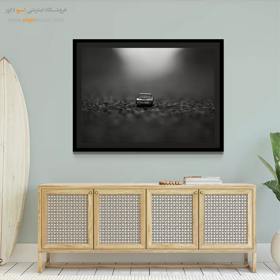 تابلو با تم سینمایی - پایان خط – تابلو سیاه و سفید - اسپو دکور