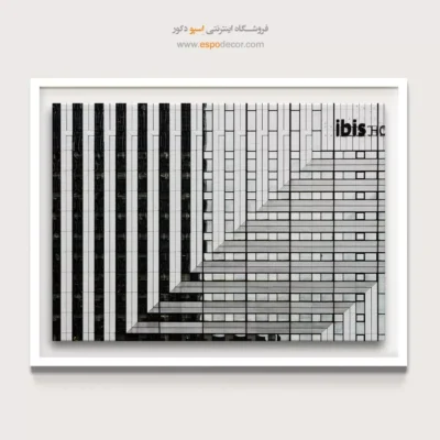 تابلو هنری سیاه و سفید مدرن شیک و زیبا - ریتم نما – تابلو سیاه و سفید - اسپو دکور