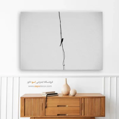 تابلو عکس مینیمالیسم - رهایی – تابلو سیاه و سفید - اسپو دکور