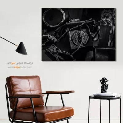 تابلو عکس سیاه و سفید شیک مدرن - گفتگوی گمشده – تابلو سیاه و سفید - اسپو دکور
