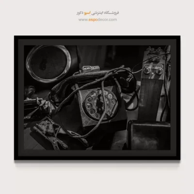تابلو عکس سیاه و سفید شیک مدرن - گفتگوی گمشده – تابلو سیاه و سفید - اسپو دکور