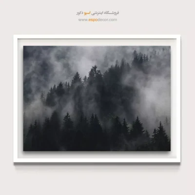 قیمت تابلو سیاه و سفید شیک - قلب مه آلود – تابلو سیاه و سفید - اسپو دکور