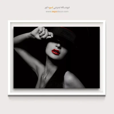 تابلو اتاق خواب سیاه و سفید - سایه‌ی اغوا – تابلو سیاه و سفید - اسپو دکور