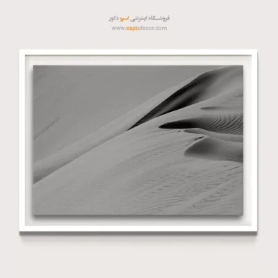 تابلو بوم سیاه و سفید مینیمال - انتزاع ماسه – تابلو سیاه و سفید - اسپو دکور