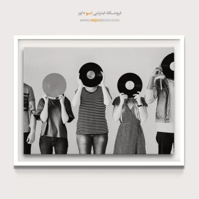 تابلو عکس مفهومی موسیقی - صدای نسل – تابلو سیاه و سفید - اسپو دکور