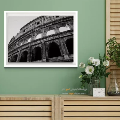 تابلو عکس معماری تاریخی - کلوسئوم – تابلو سیاه و سفید - اسپو دکور