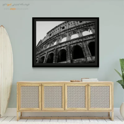تابلو عکس معماری تاریخی - کلوسئوم – تابلو سیاه و سفید - اسپو دکور