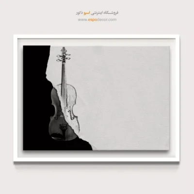 تابلو مینیمال موسیقی - سمفونی خاموش – تابلو سیاه و سفید - اسپو دکور