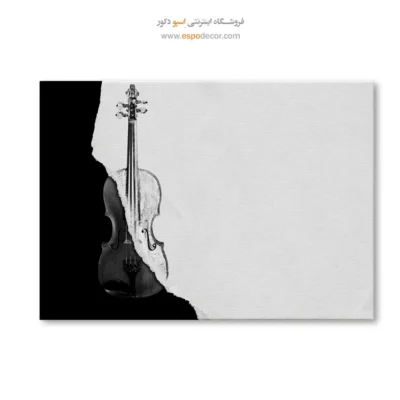 تابلو مینیمال موسیقی - سمفونی خاموش – تابلو سیاه و سفید - اسپو دکور