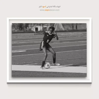 دکوراسیون لوکس ورزشی - لحظهی تمرکز – تابلو سیاه و سفید - اسپو دکور