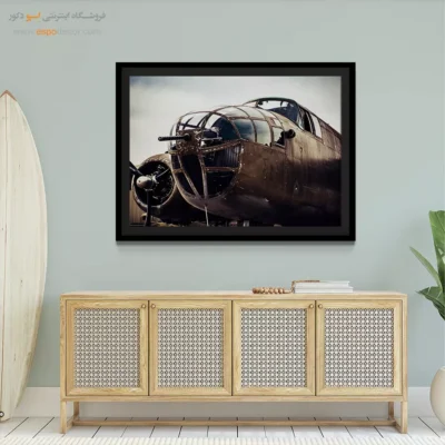 خرید تابلو بوم سیاه و سفید برای اتاق - بمب‌افکن  – تابلو سیاه و سفید - اسپو دکور