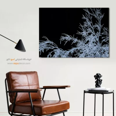 تابلو هنری سیاه و سفید جدید - بافت یخی – تابلو سیاه و سفید - اسپو دکور