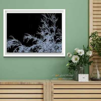 تابلو هنری سیاه و سفید جدید - بافت یخی – تابلو سیاه و سفید - اسپو دکور