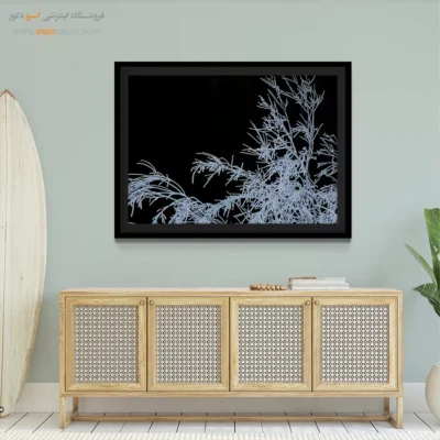 تابلو هنری سیاه و سفید جدید - بافت یخی – تابلو سیاه و سفید - اسپو دکور