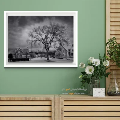 تابلو مدرن سیاه و سفید - زمستان  – تابلو سیاه و سفید - اسپو دکور