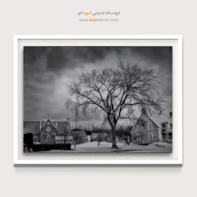 تابلو مدرن سیاه و سفید - زمستان  – تابلو سیاه و سفید - اسپو دکور
