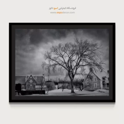 تابلو مدرن سیاه و سفید - زمستان  – تابلو سیاه و سفید - اسپو دکور