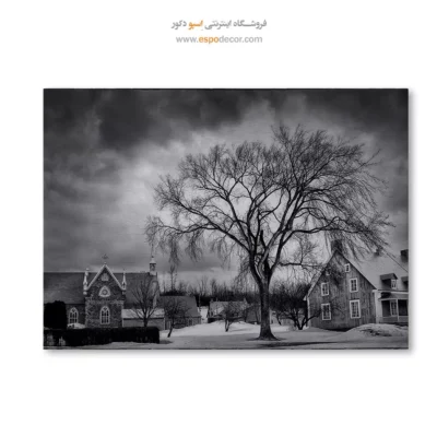 تابلو مدرن سیاه و سفید - زمستان  – تابلو سیاه و سفید - اسپو دکور