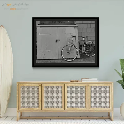 هنر دیواری نوستالژیک - منتظر – تابلو سیاه و سفید - اسپو دکور