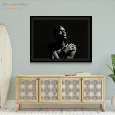 خرید تابلو سیاه و سفید برای اتاق - در آغوش سایه  – تابلو سیاه و سفید - اسپو دکور