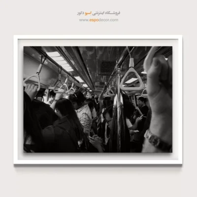 تابلو زندگی شهری سیاه و سفید - سفر روزانه – تابلو سیاه و سفید - اسپو دکور