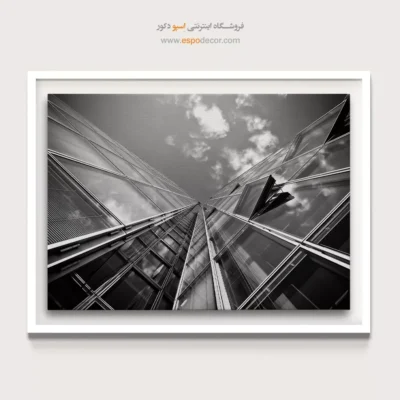 تابلو اتاق خواب سیاه و سفید شیک - خطوط صعود – تابلو سیاه و سفید - اسپو دکور