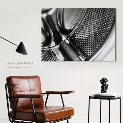 تابلو صنعتی سیاه و سفید - انتزاع فلزی – تابلو سیاه و سفید - اسپو دکور