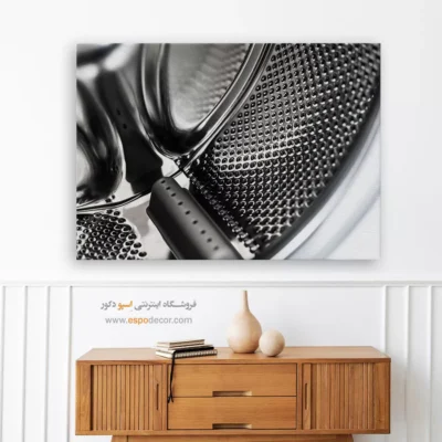 تابلو صنعتی سیاه و سفید - انتزاع فلزی – تابلو سیاه و سفید - اسپو دکور