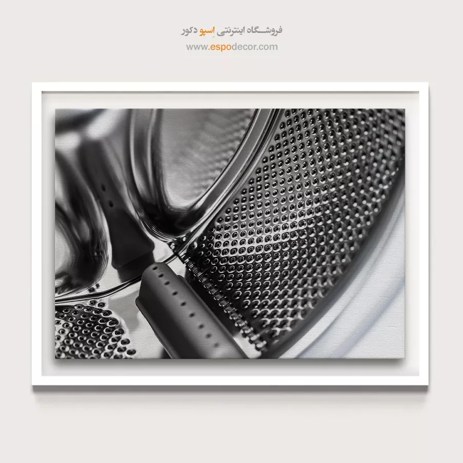 تابلو صنعتی سیاه و سفید - انتزاع فلزی – تابلو سیاه و سفید - اسپو دکور