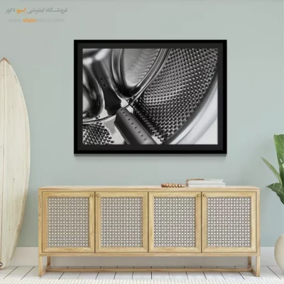 تابلو صنعتی سیاه و سفید - انتزاع فلزی – تابلو سیاه و سفید - اسپو دکور