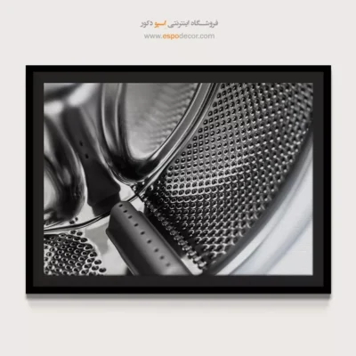 تابلو صنعتی سیاه و سفید - انتزاع فلزی – تابلو سیاه و سفید - اسپو دکور