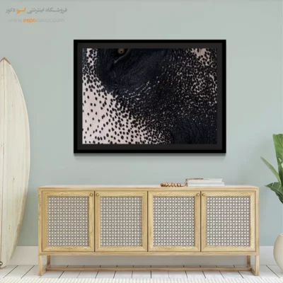 تابلو حیوانات مدرن - پیکسل‌های طبیعت – تابلو سیاه و سفید - اسپو دکور