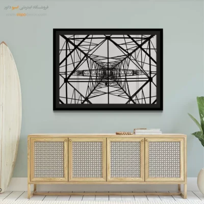 تابلو معماری صنعتی سیاه و سفید - قلب شبکه – تابلو سیاه و سفید - اسپو دکور