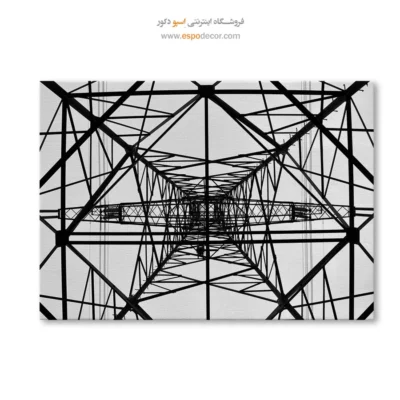 تابلو معماری صنعتی سیاه و سفید - قلب شبکه – تابلو سیاه و سفید - اسپو دکور