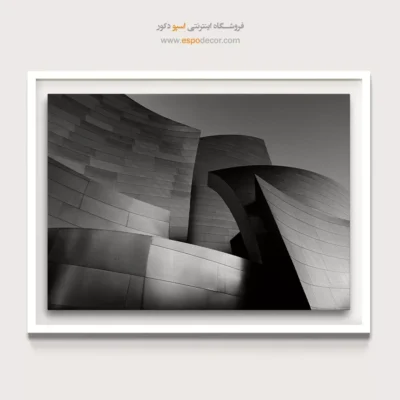 تابلو دیواری انتزاعی - کنسرت هال والت دیزنی – تابلو سیاه و سفید - اسپو دکور